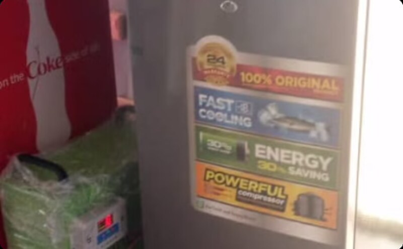 FBE solar-powered fridge running in a customer shop